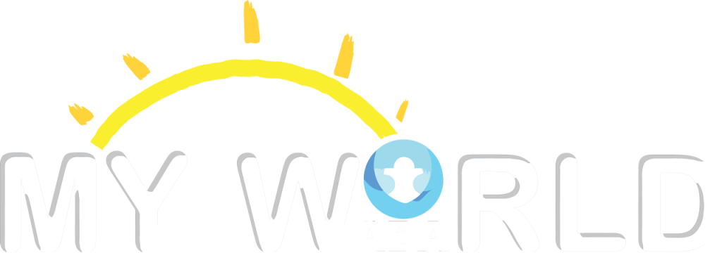 My World ABA white horizontal logo